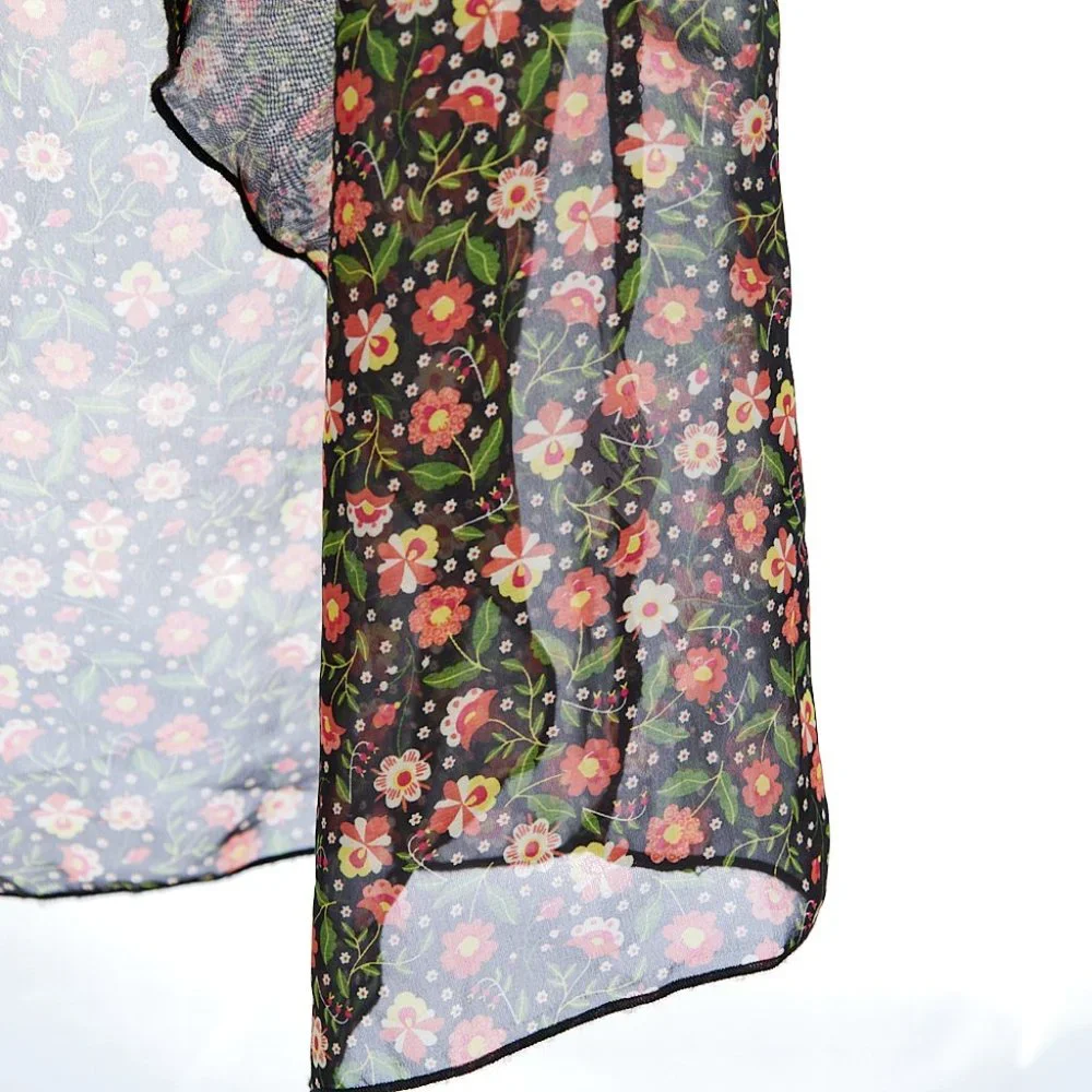 Lularoe Floral Sheer Kimono Small - Picture 3 of 9